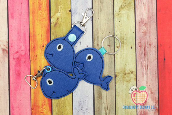 A Friendly Blue Whale Embroidery Design for Lovely Gifts