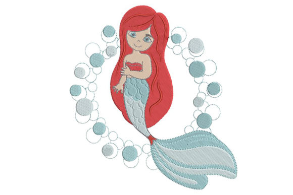 An Embroidered Mermaid Fairy Tale for Your Shop