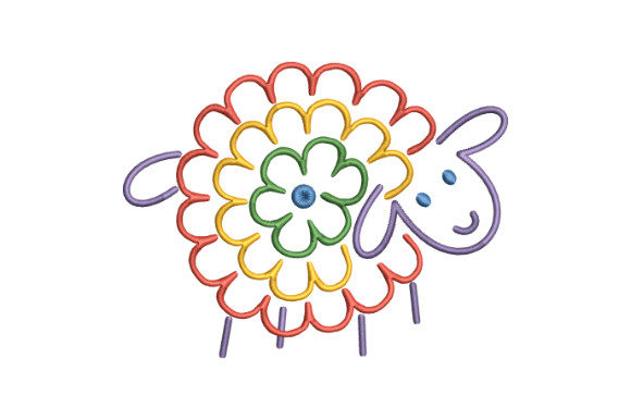 Baby Sheep with Rainbow Flower Embroidery Review