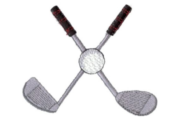 Crossed Clubs: A Festive Holiday Design for Golf Enthusiasts