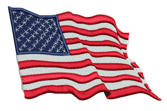 Evaluating the USA Wavy Flag Embroidery Design for Your Shop