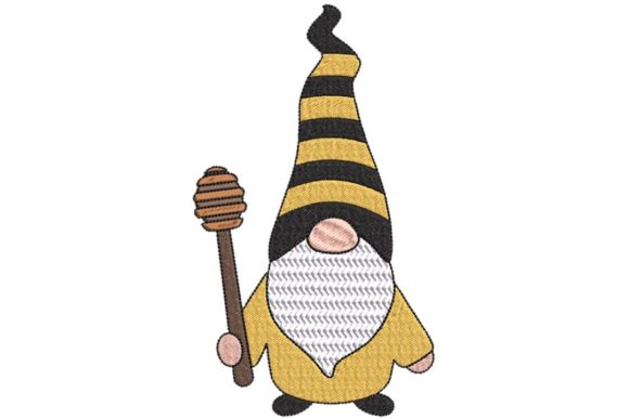 Gnome Master of Bees: A Seasonal Embroidery Gem