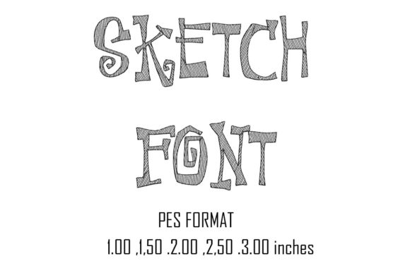 The Sketch Font Embroidery Design: A Quirky & Warm Alphabet
